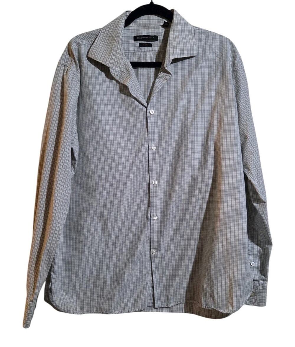 John Varvatos USA Slim Fit Shirt Mens Sz 17 34/35 Button Up Collared Long Sleeve